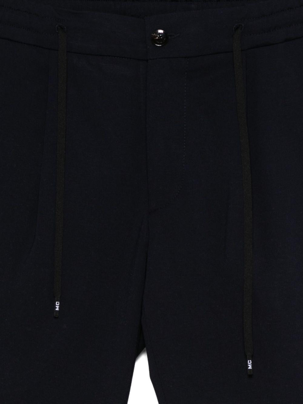 MICHAEL COAL Pantaloni blu navy con coulisse 