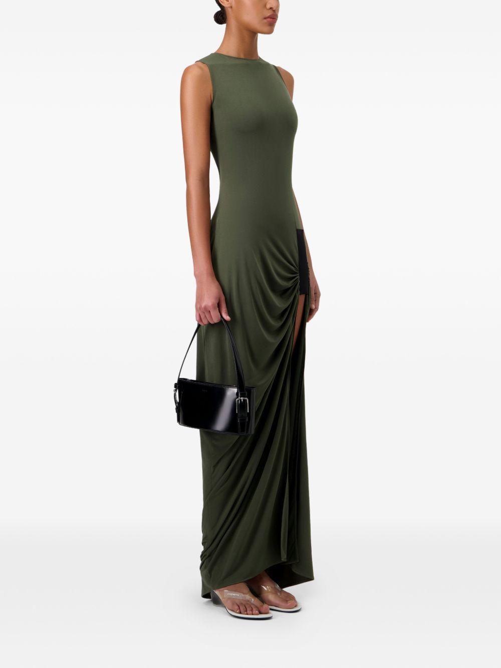 COPERNI Abito Taped Suspended drappeggiato in tessuto verde 