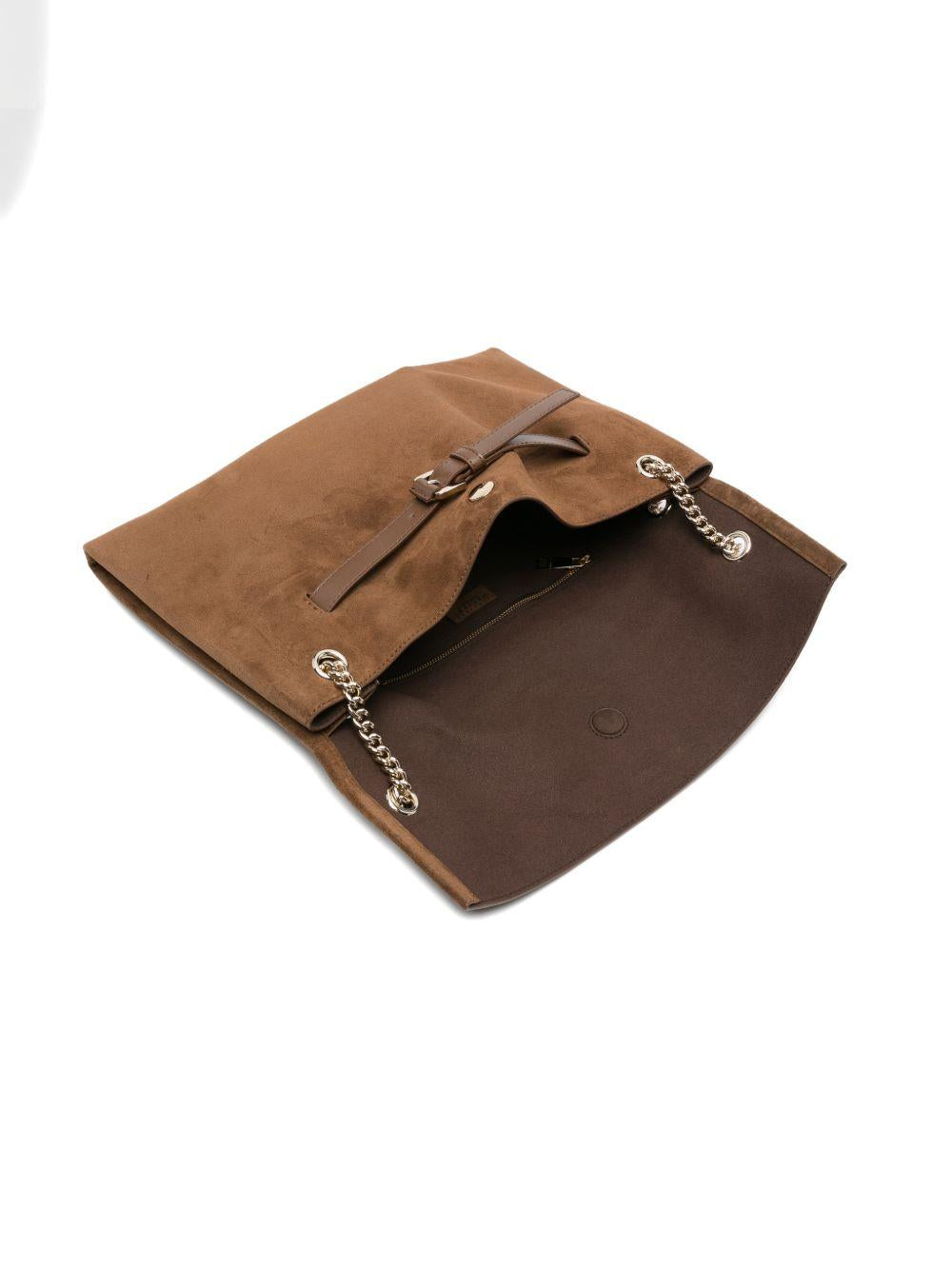 ORCIANI Borsa a spalla in suede Peach Coa 