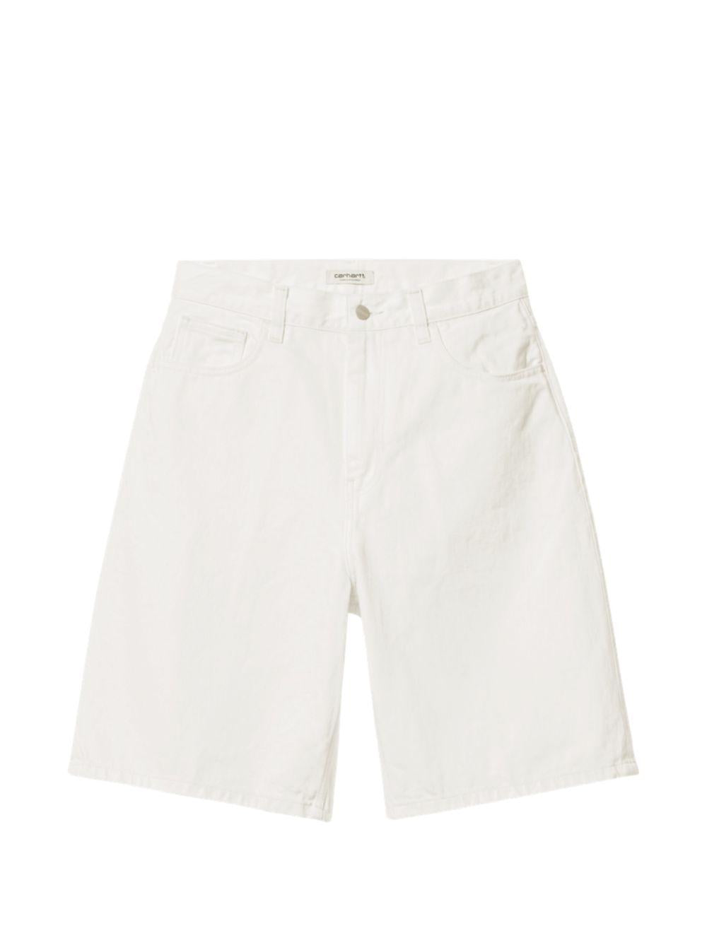 CARHARTT WIP Shorts in denim bianchi con logo 