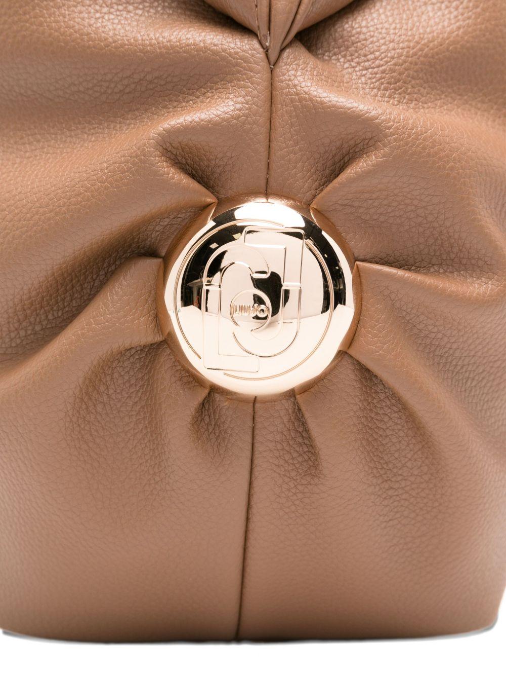 LIUJO Borsa marrone chiaro con arricciature 