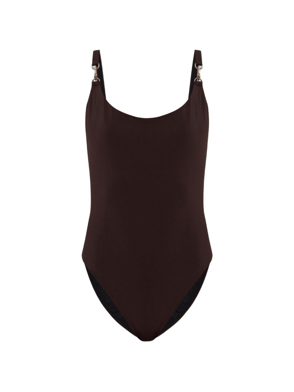 TORY BURCH Costume intero nero con scollo sulla schiena 