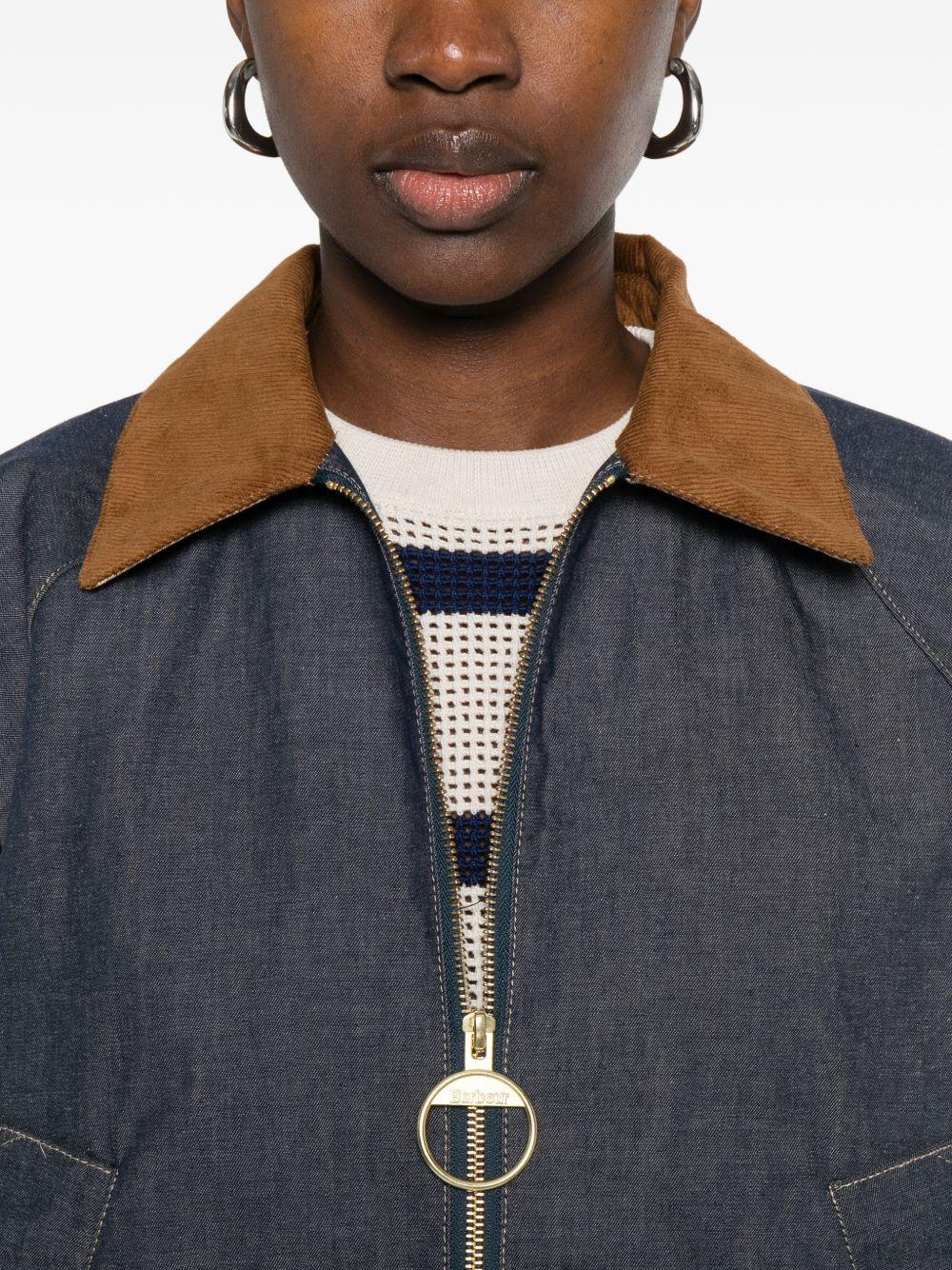 BARBOUR Giacca Freckleton in denim blu 