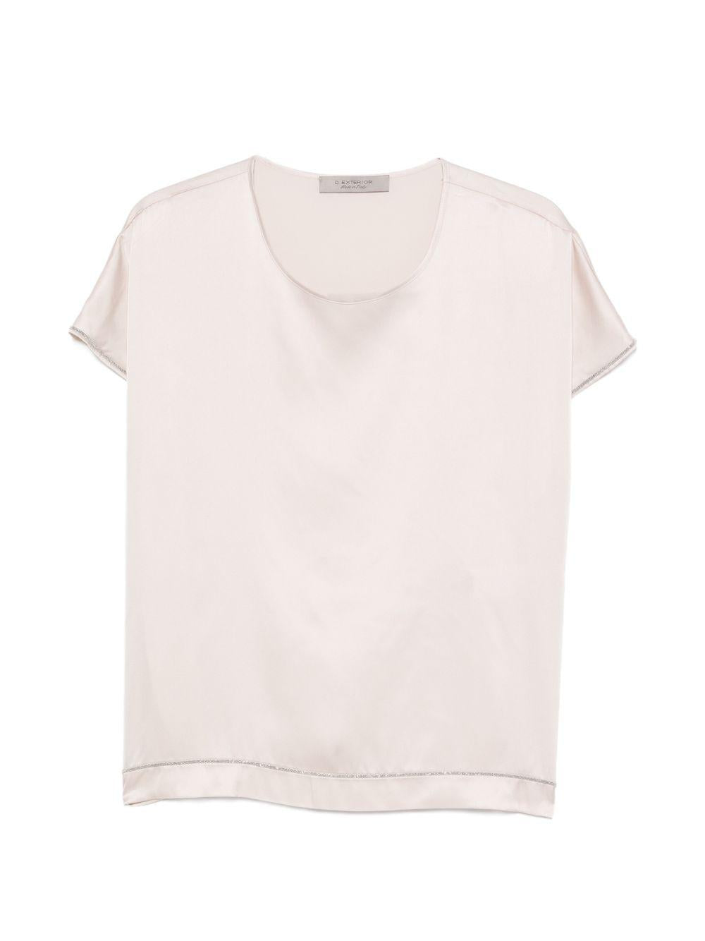 D EXTERIOR Maglia in satin con scollo a V 