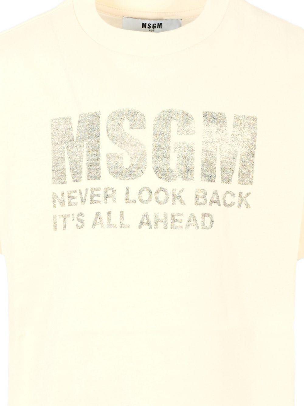 MSGM T-shirt in cotone con stampa 