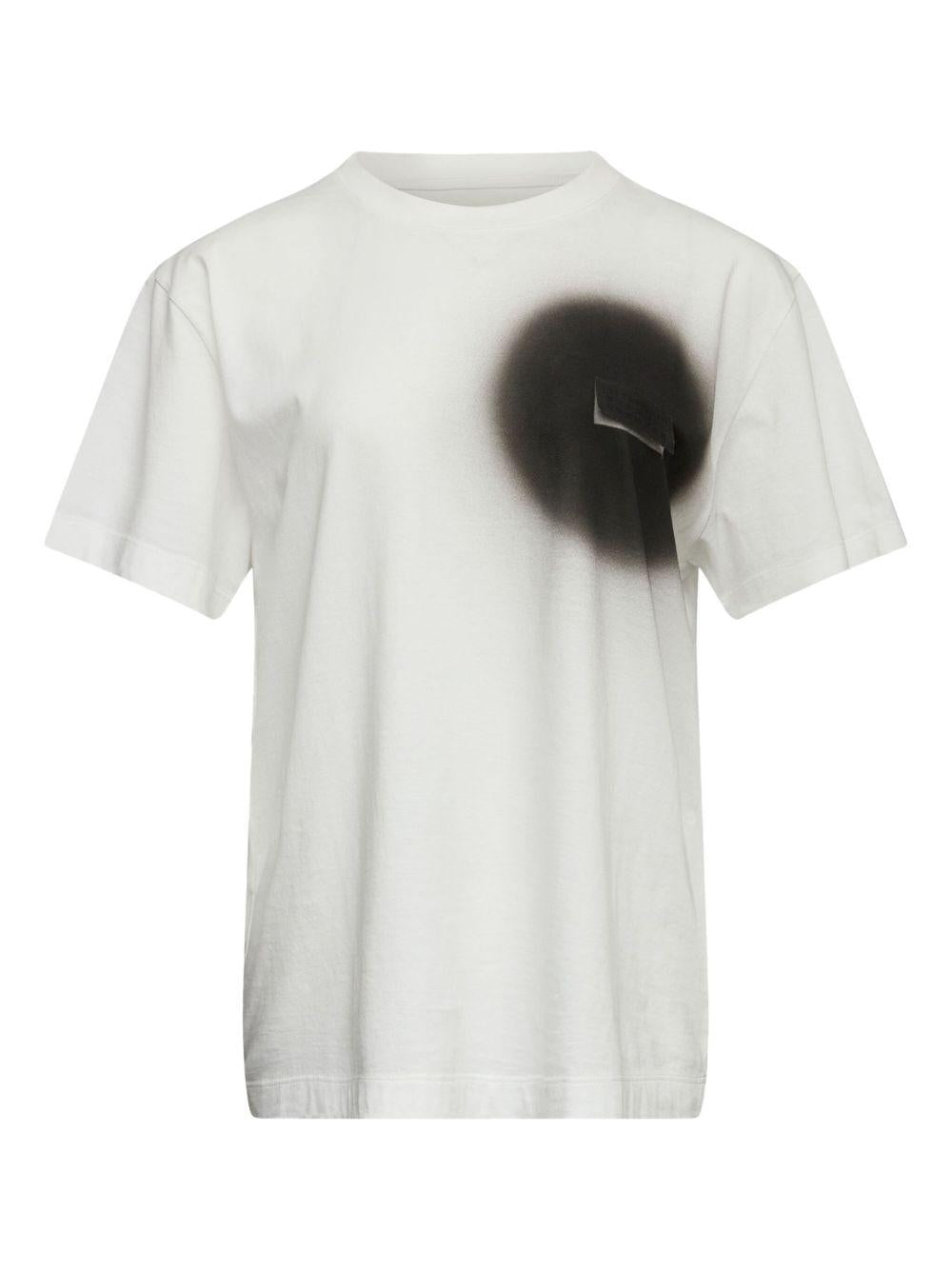 MM6 MAISON MARGIELA T-shirt bianca con grafica sul petto 