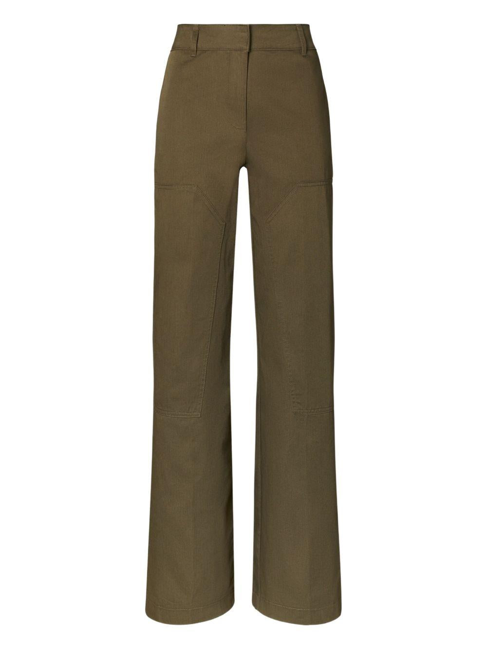 TORY BURCH Pantaloni casual eleganti verde oliva 