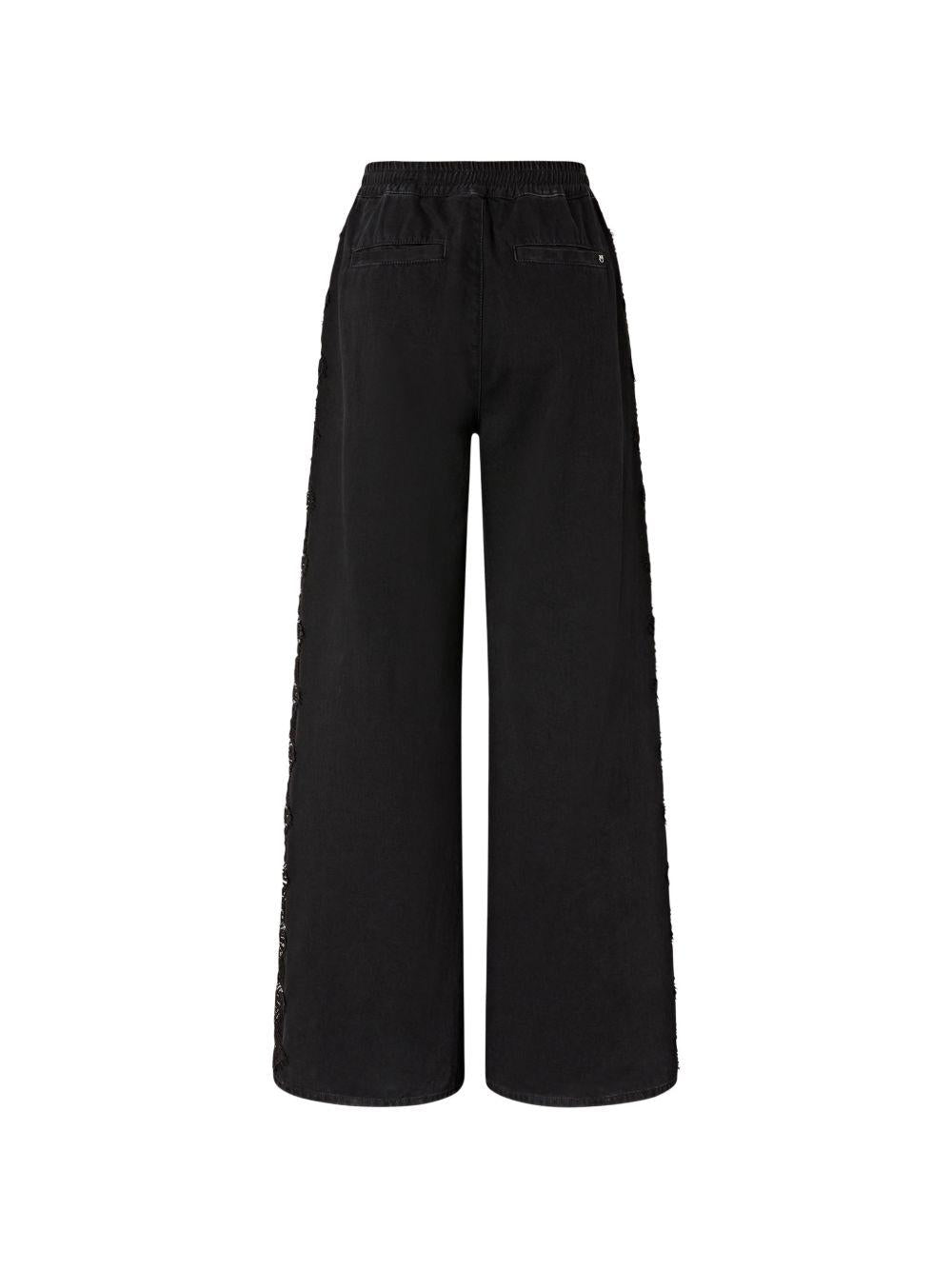 PINKO Pantaloni larghi neri Palco 