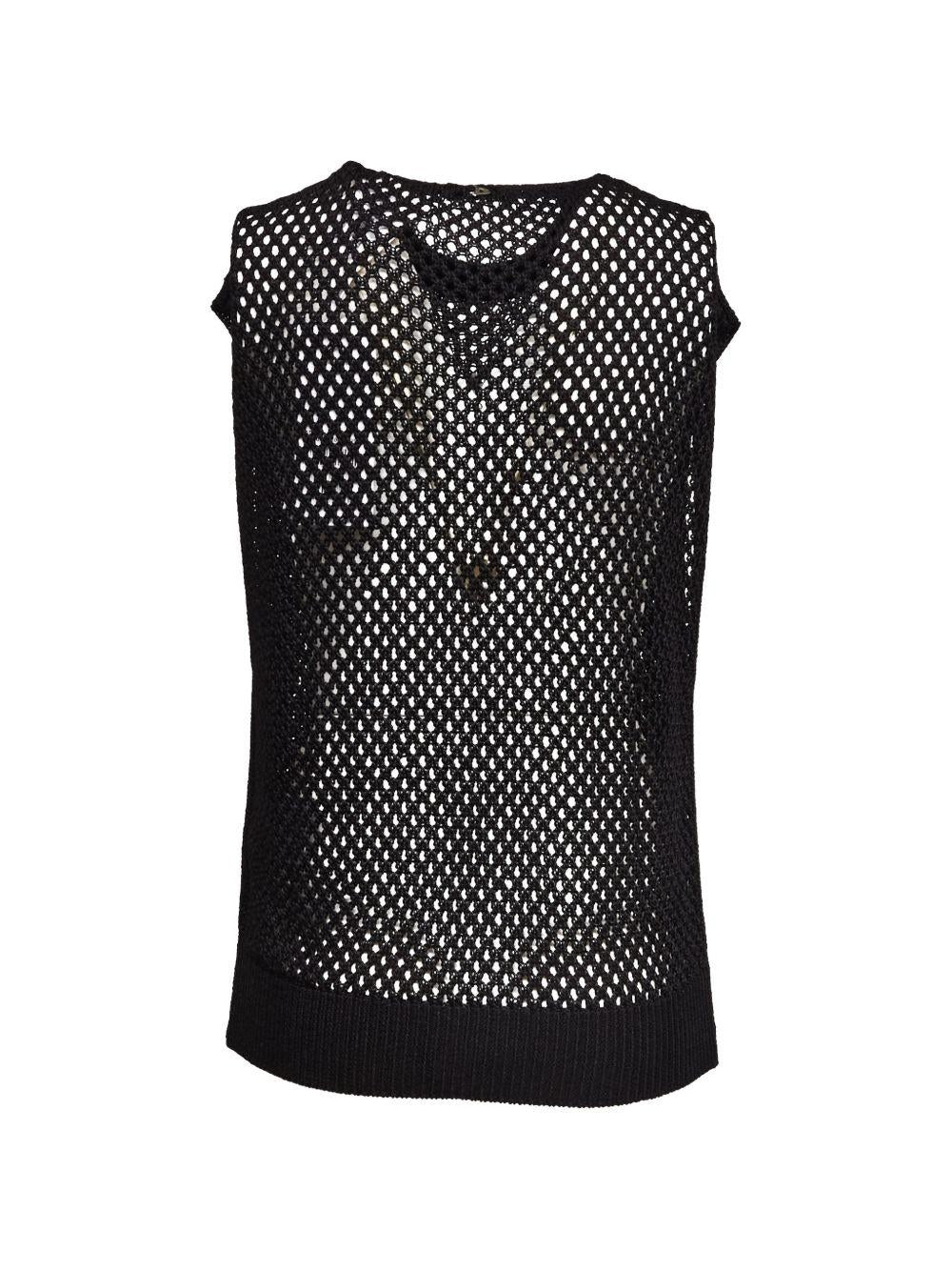 DONDUP Maglia nera a rete 