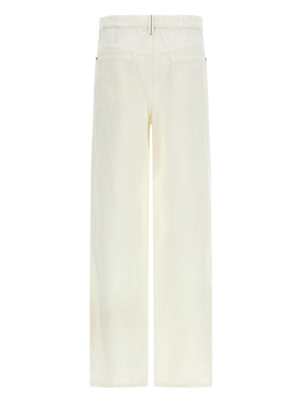BRUNELLO CUCINELLI Pantaloni in misto cotone e lino 
