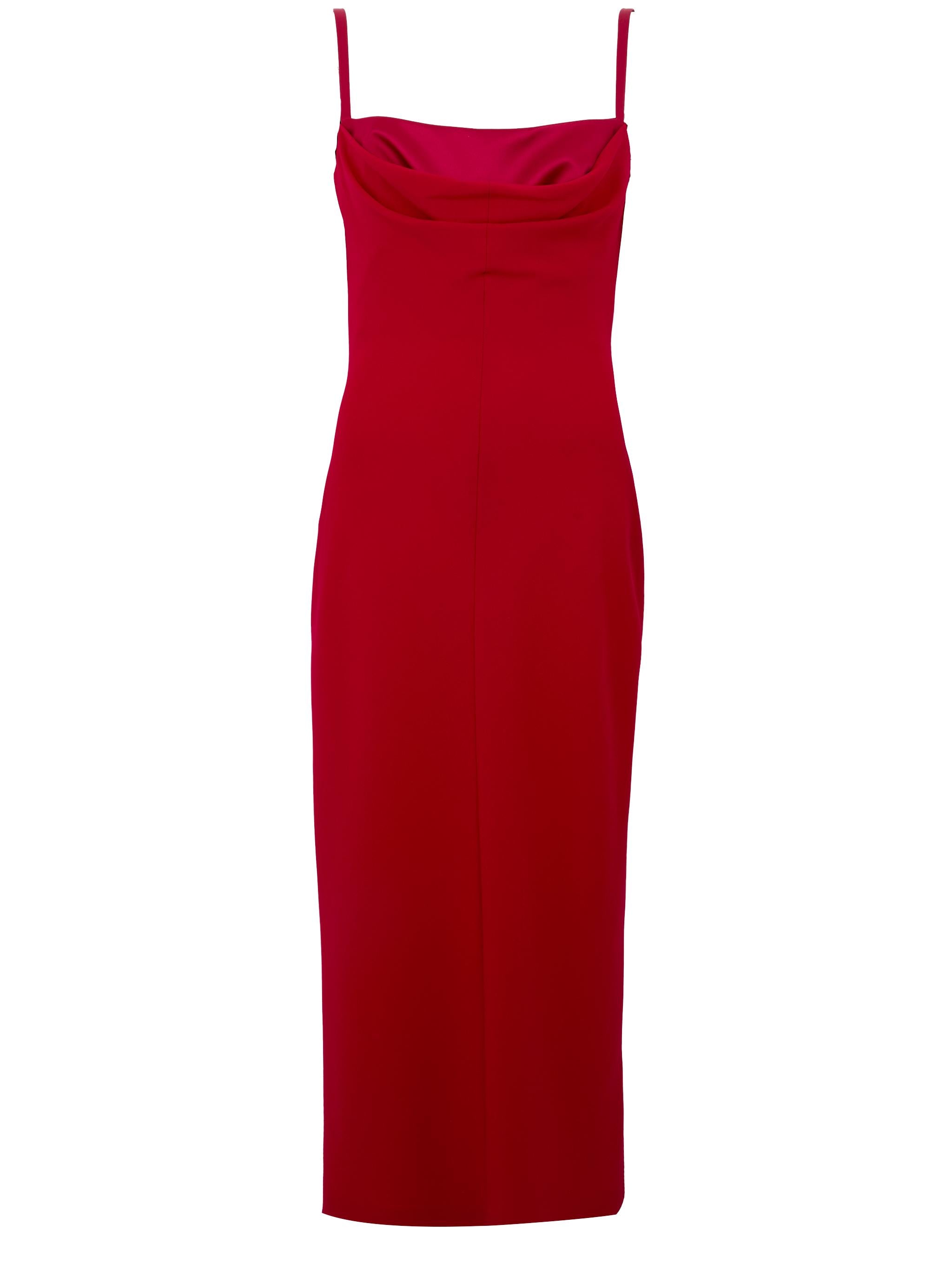 MAX MARA PIANOFORTE Elegante abito midi Pantone rosso 