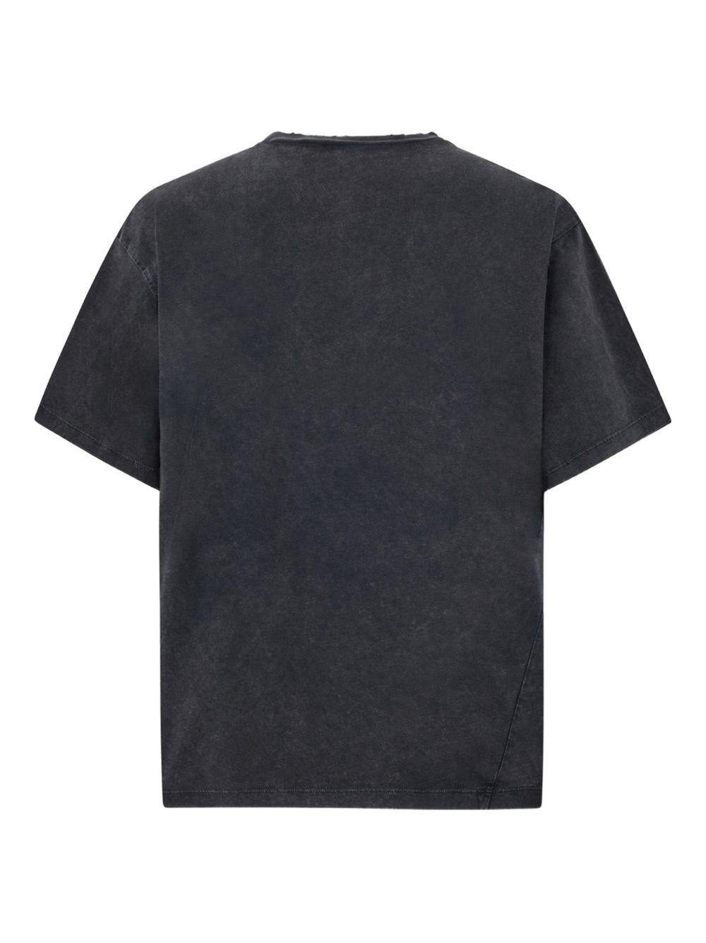 DSQUARED2 T-shirt Rock Wash Iron grigia con stampa grafica 
