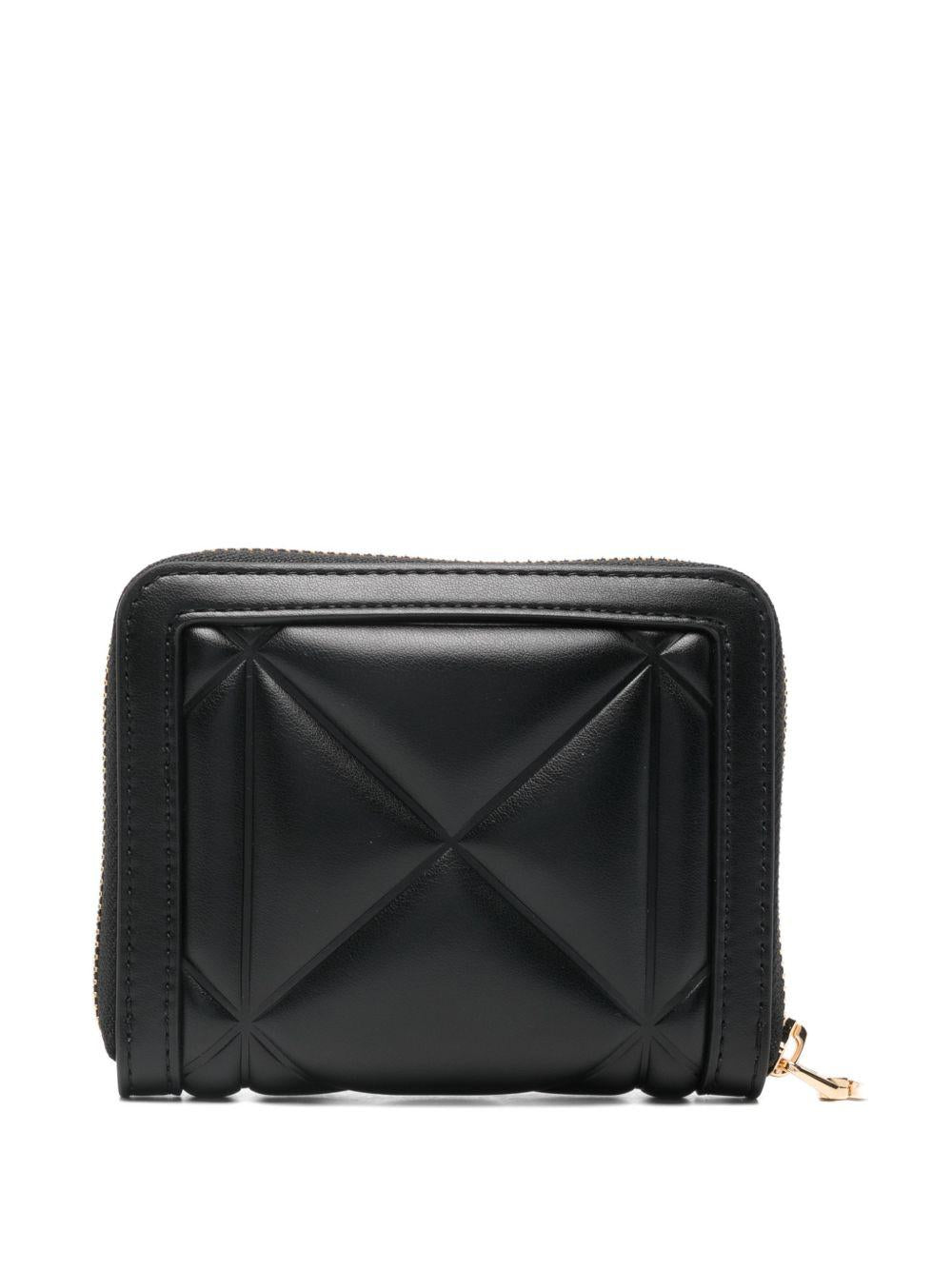 LOVE MOSCHINO Portafoglio trapuntato a conchiglia nero 