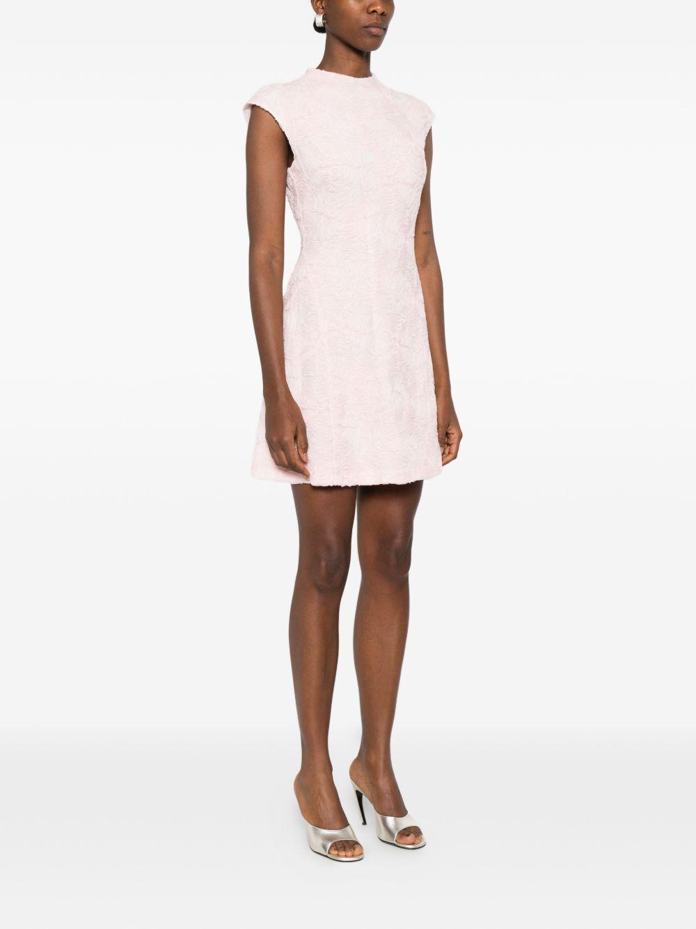 ROTATE Abito corto con ricami floreali rosa 
