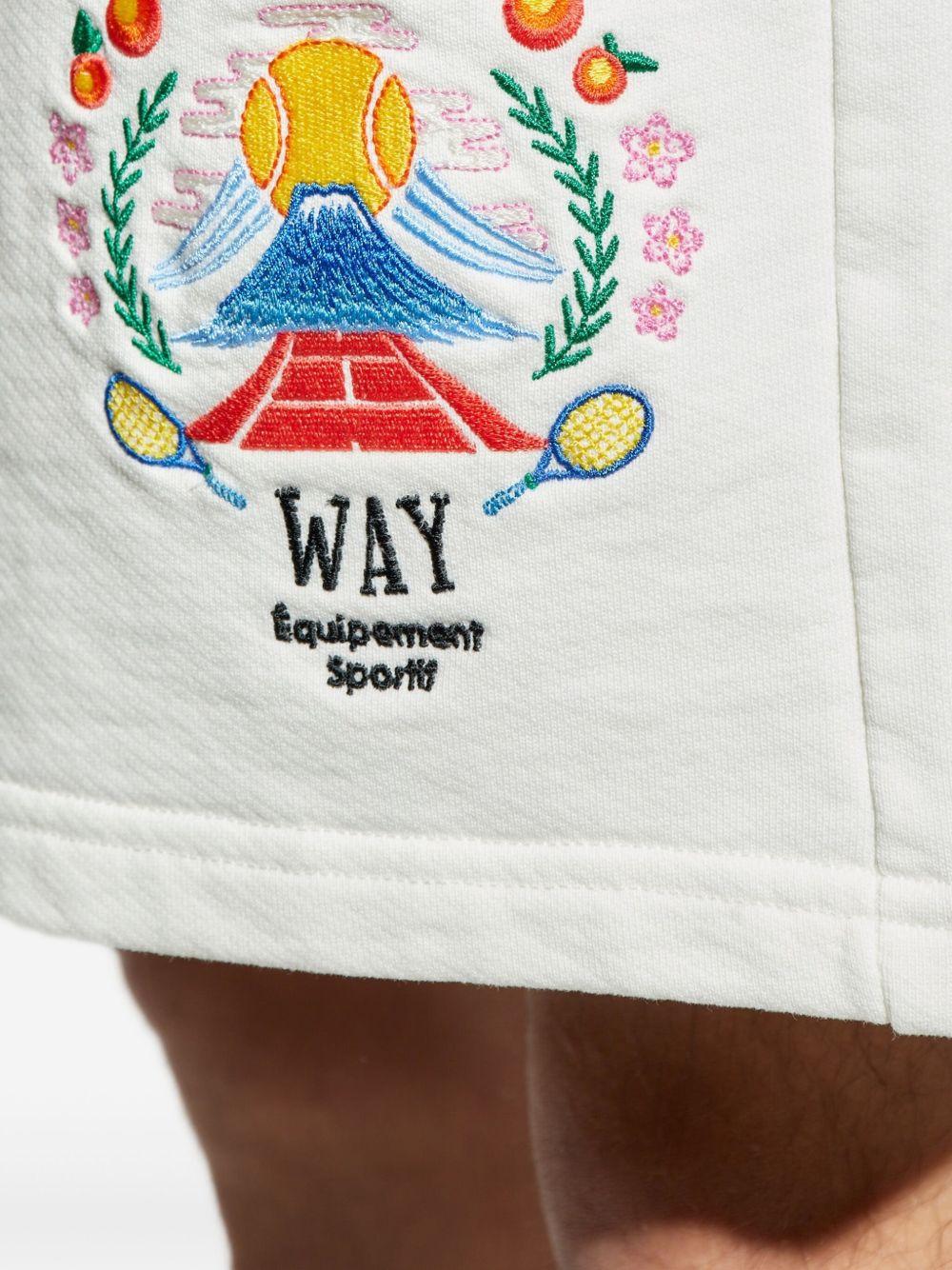 CASABLANCA Shorts in cotone con logo 