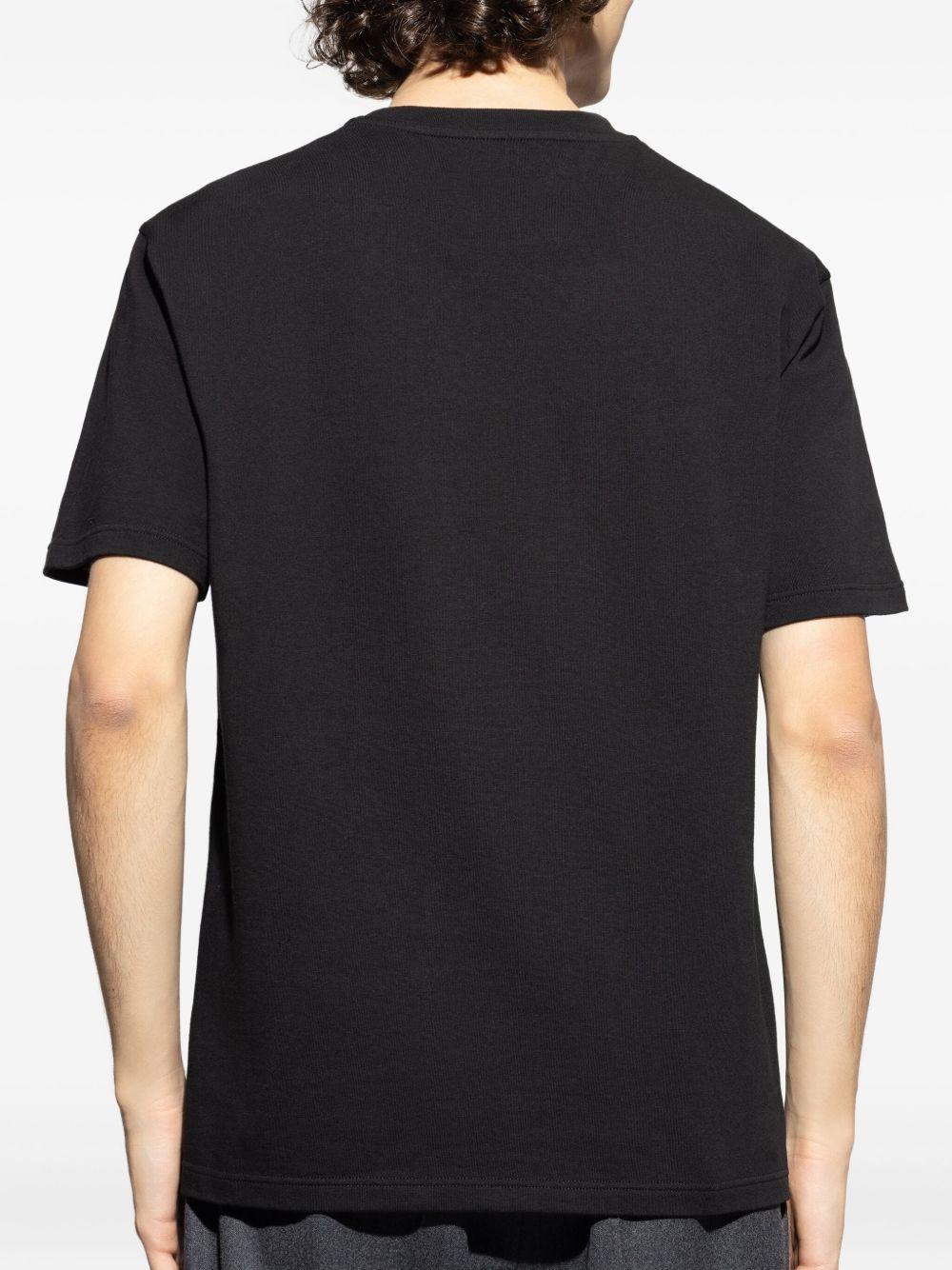 JIL SANDER T-shirt in cotone nero con logo 
