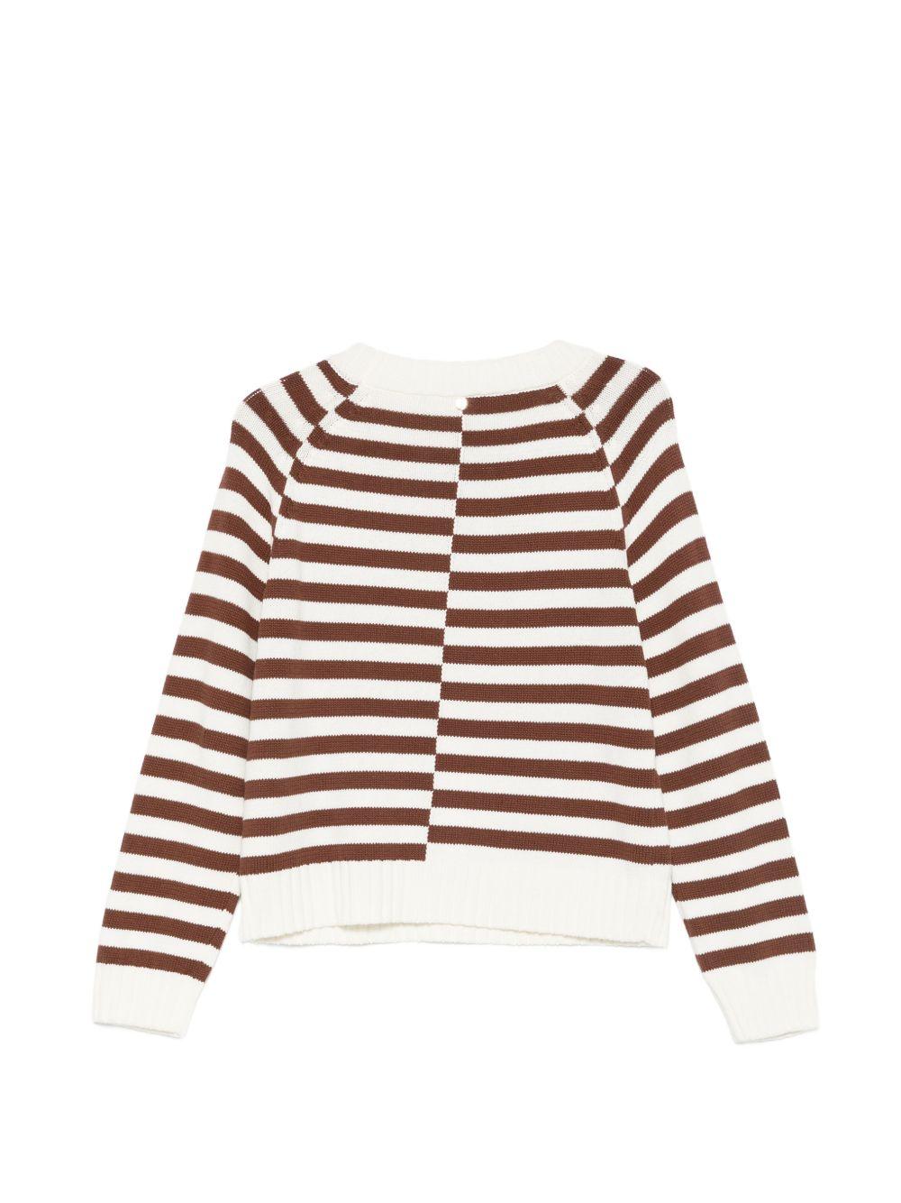 LIUJO Maglia girocollo a righe con decorazione 