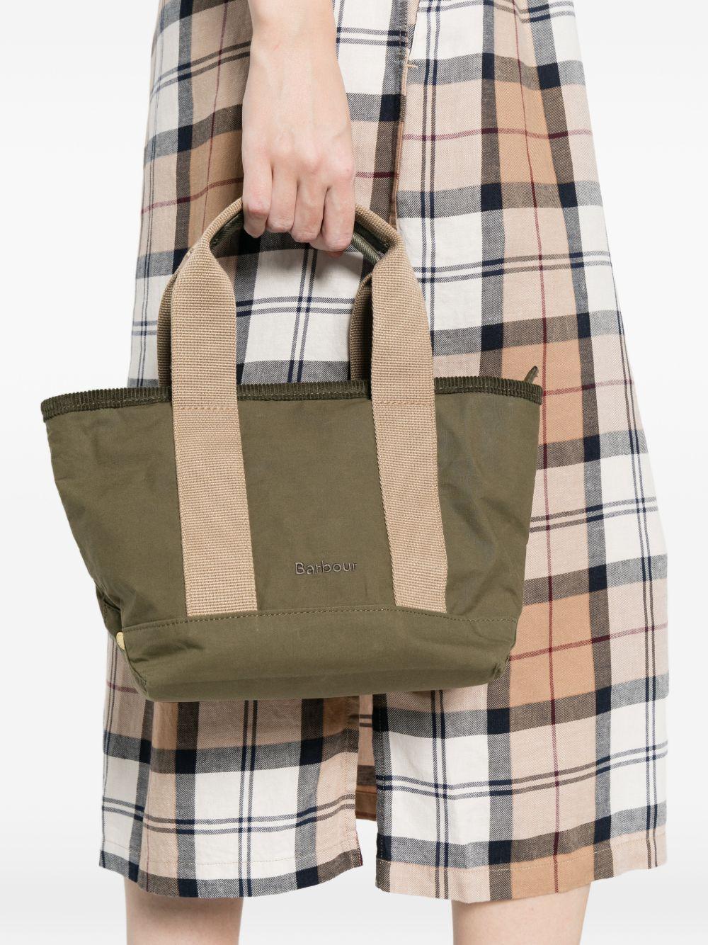 BARBOUR Borsa tote verde Mya Mini Tartan 
