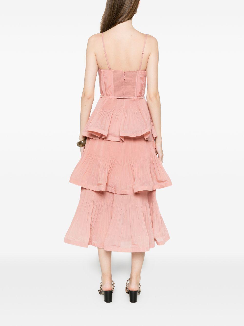 ZIMMERMANN Abito elegante rosa con ruches 