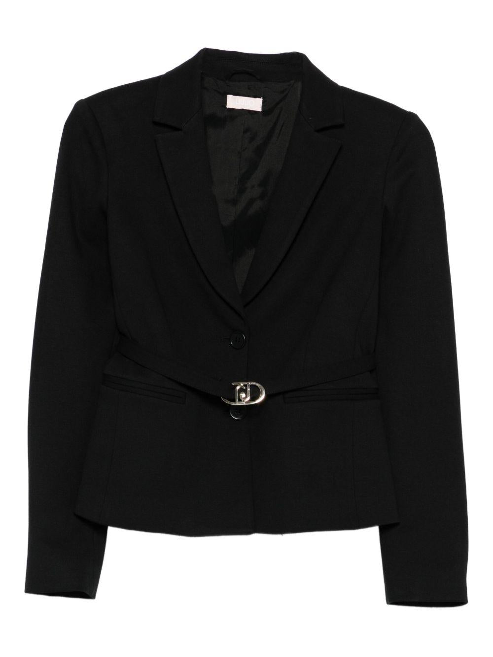 LIUJO Blazer nero con cintura in vita 