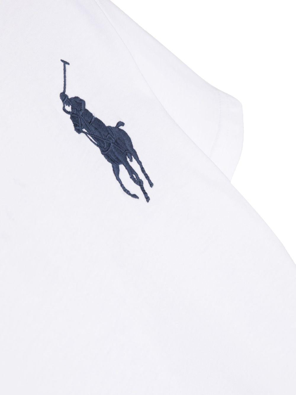 POLO RALPH LAUREN T-shirt in cotone bianco con logo 