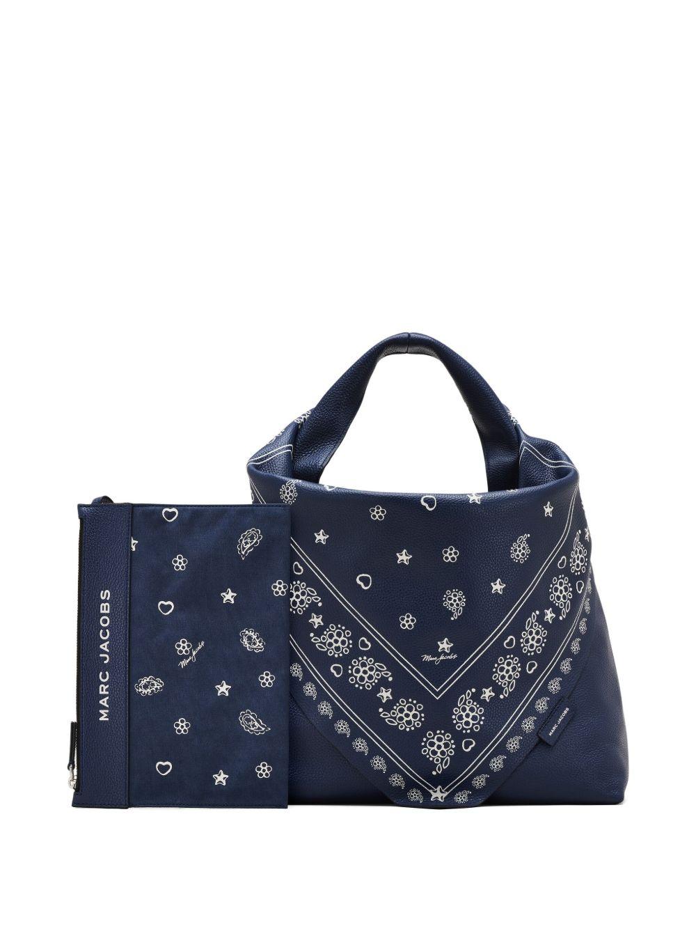MARC JACOBS Borsa a spalla sack in pelle con effetto bandana 