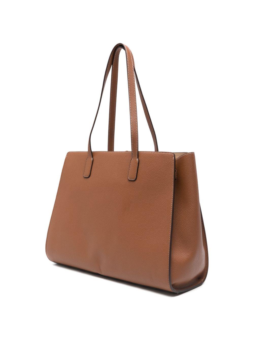 LOVE MOSCHINO Borsa shopping in ecopelle marrone 