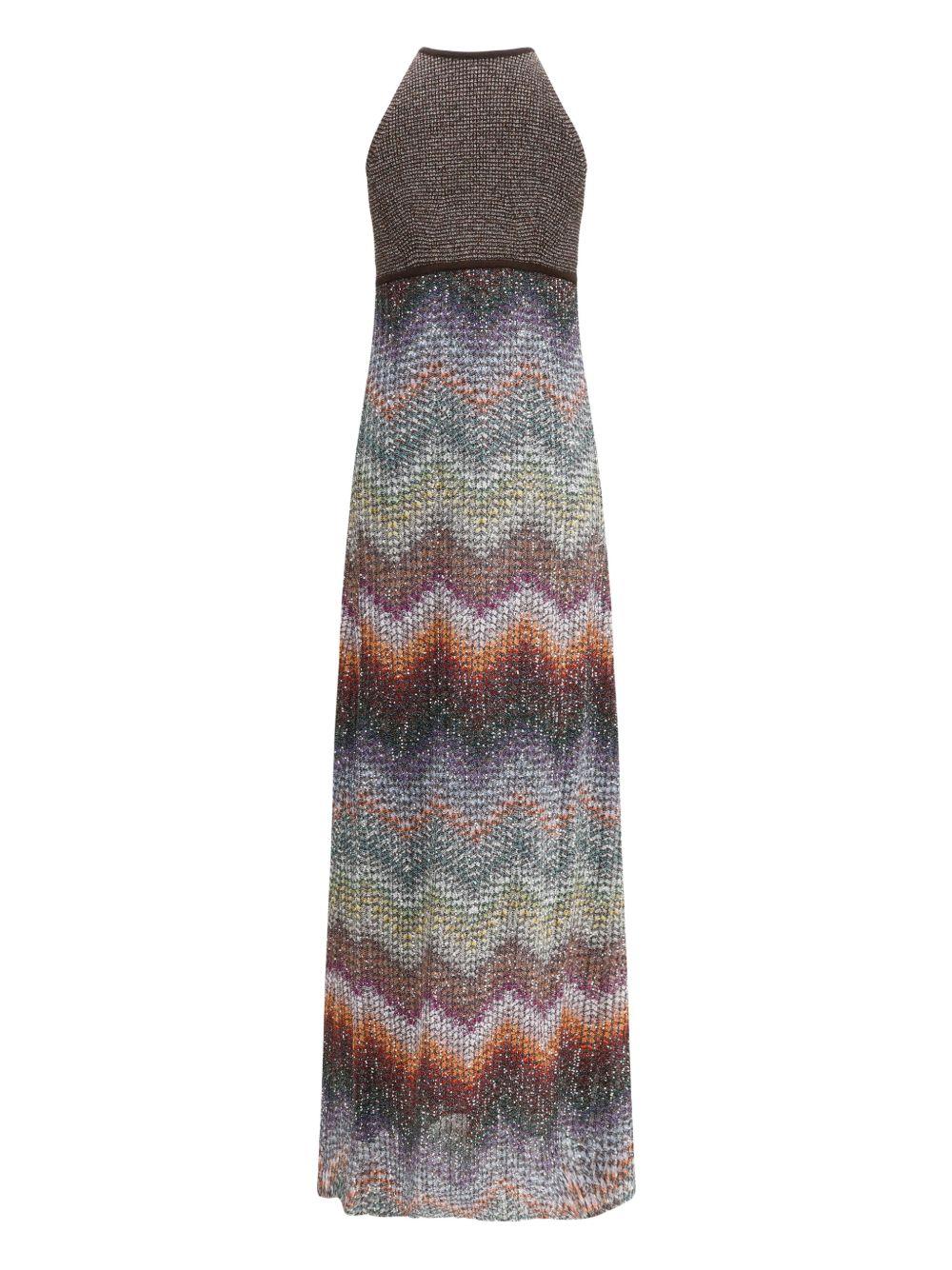 MISSONI Abito lungo smanicato dal design elegante 