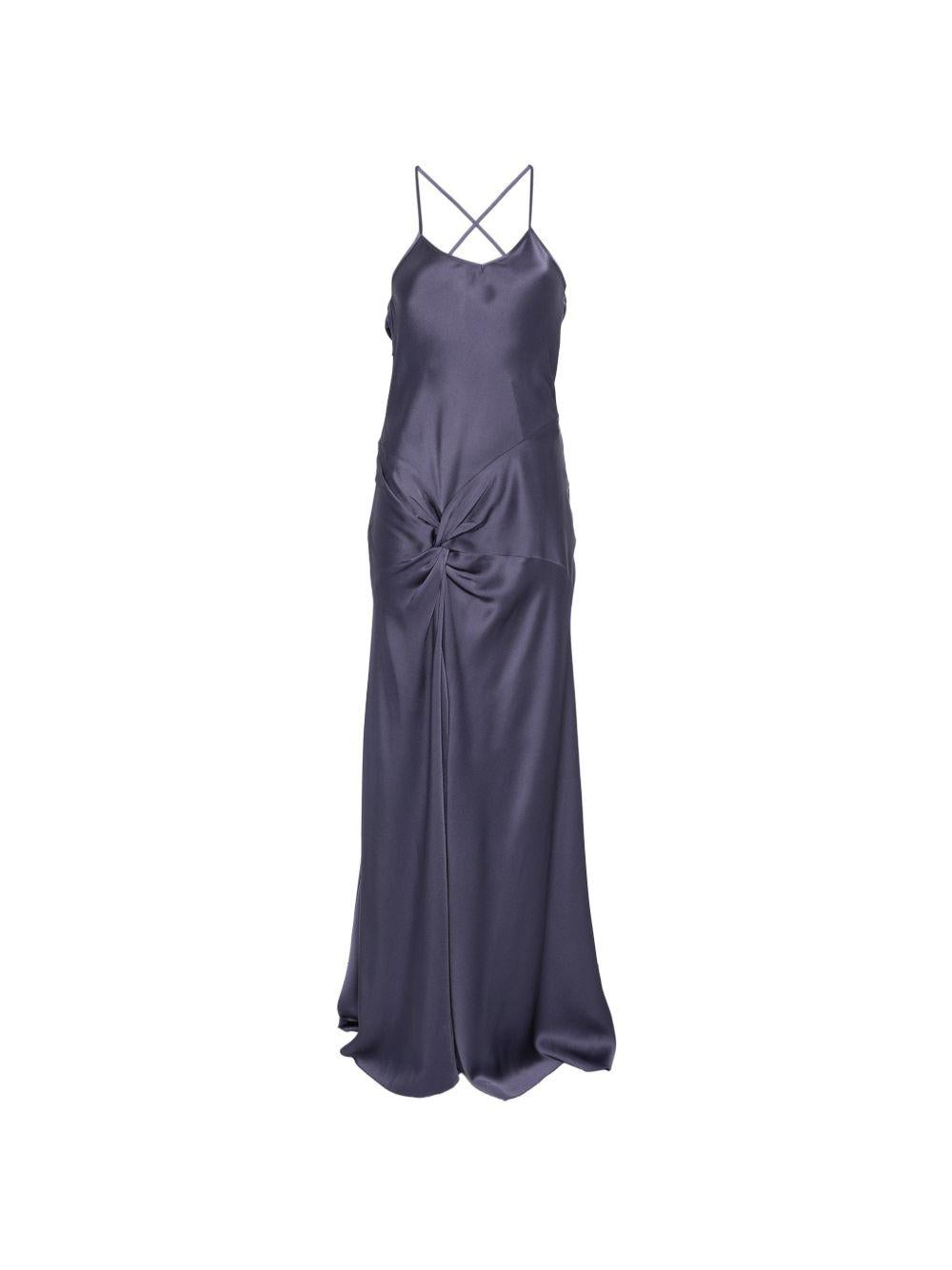 VICTORIA BECKHAM Abito lungo elegante blu 