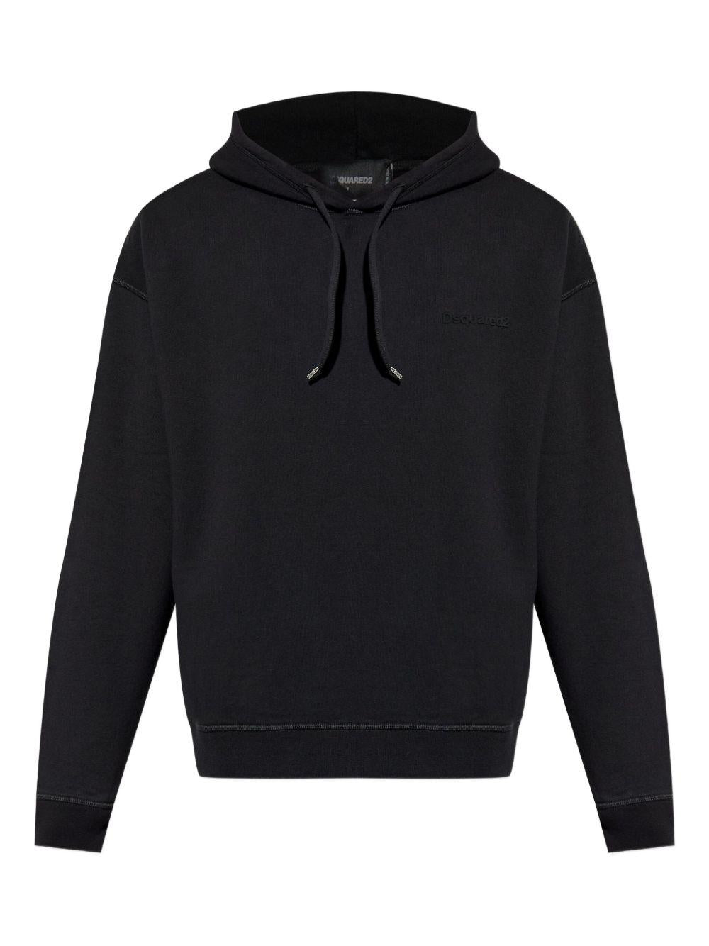 DSQUARED2 Felpa nera con cappuccio 