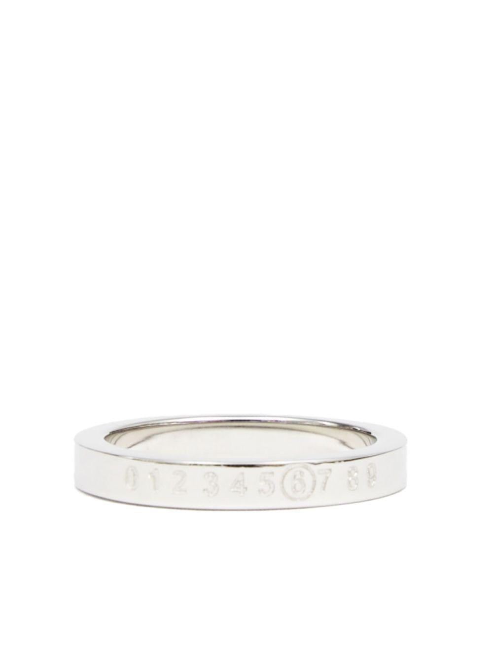 MM6 MAISON MARGIELA Anello Numeric con incisione argento 