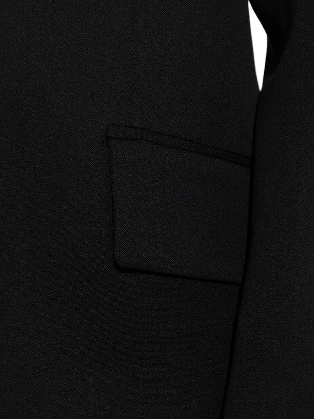 THE ATTICO Giacca in gabardine di lana nera 