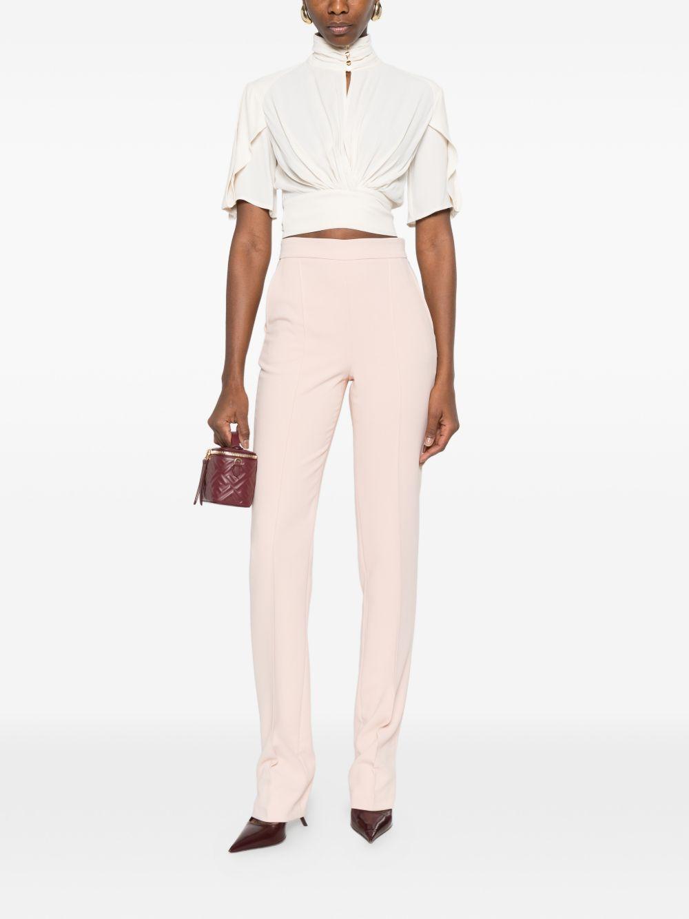 ELISABETTA FRANCHI Pantaloni beige ampi 