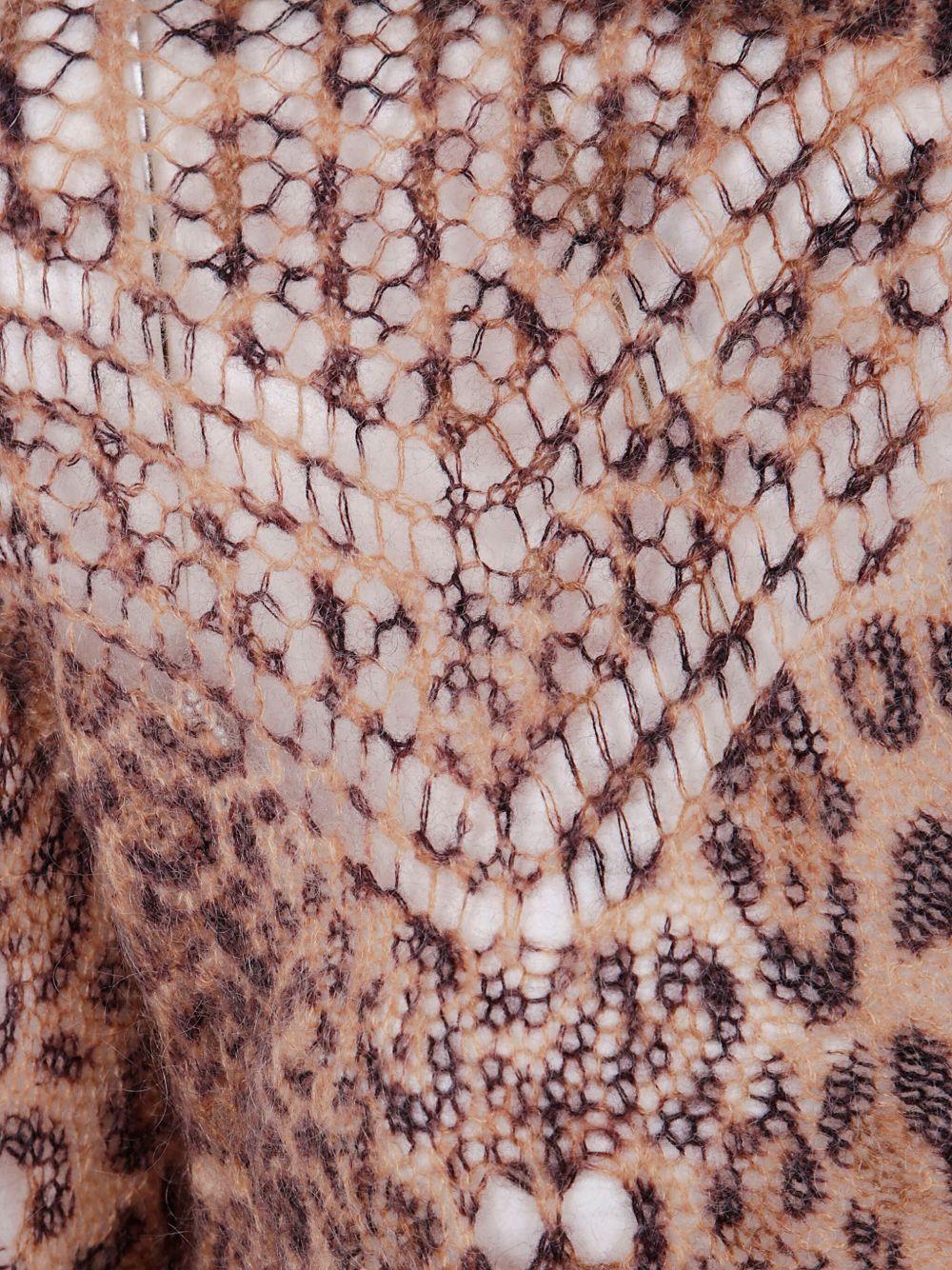 TWINSET Maglia girocollo con stampa animalier 