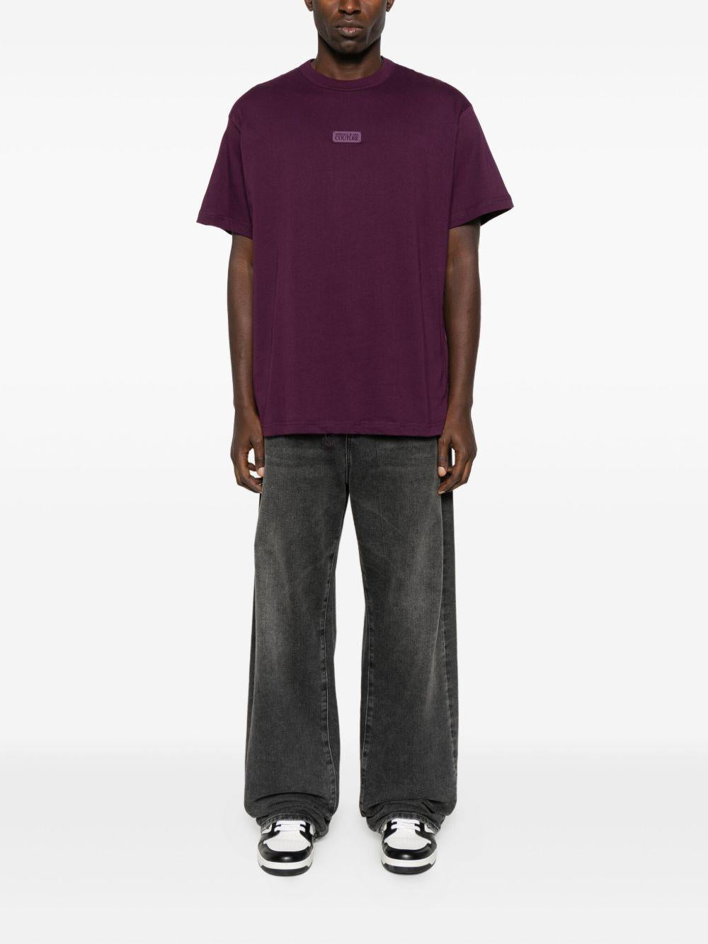 VERSACE JEANS COUTURE T-shirt a maniche corte burgundy 