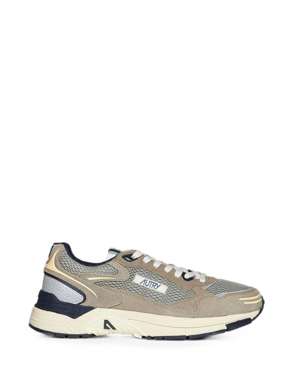 AUTRY Sneakers Hyperway in suede e mesh kaki 