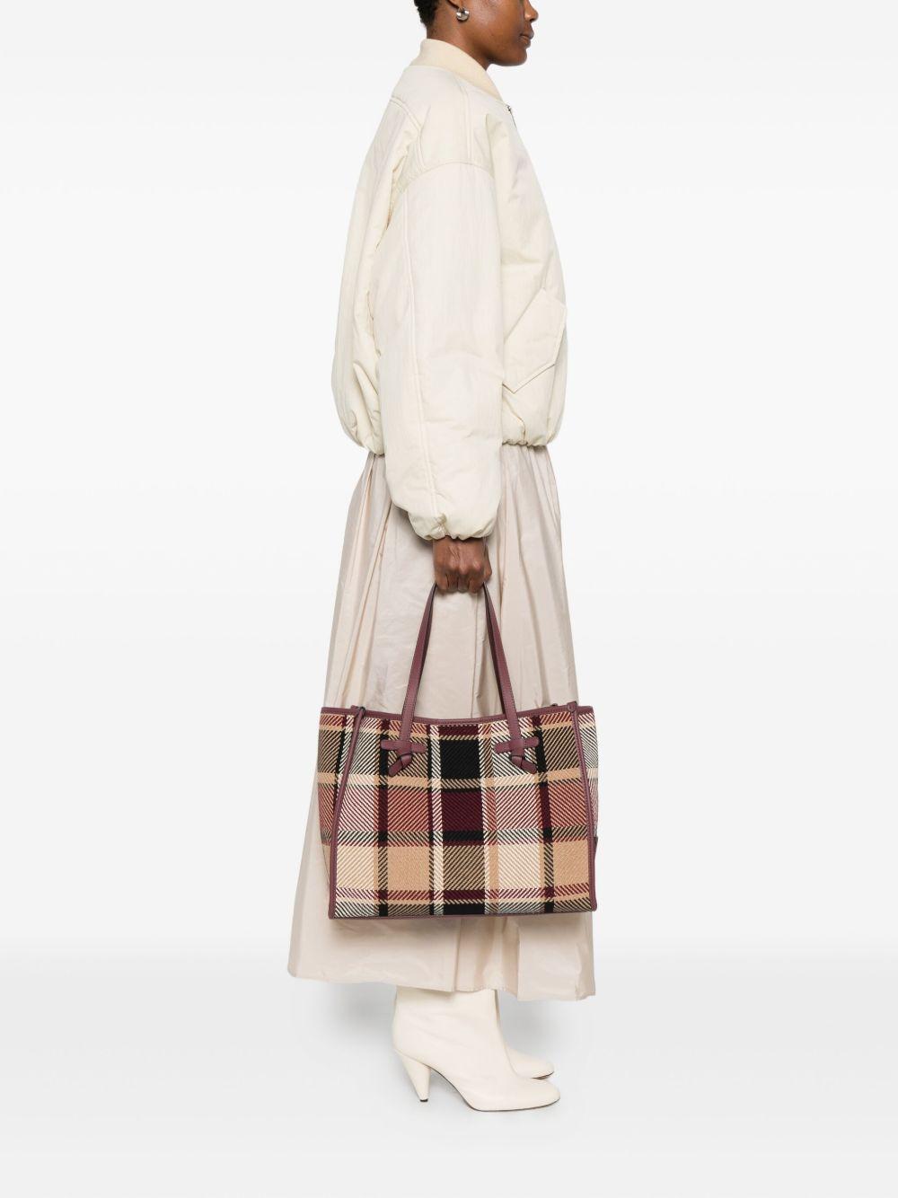 GIANNI CHIARINI Borsa shopping Marcella motivo a quadri 