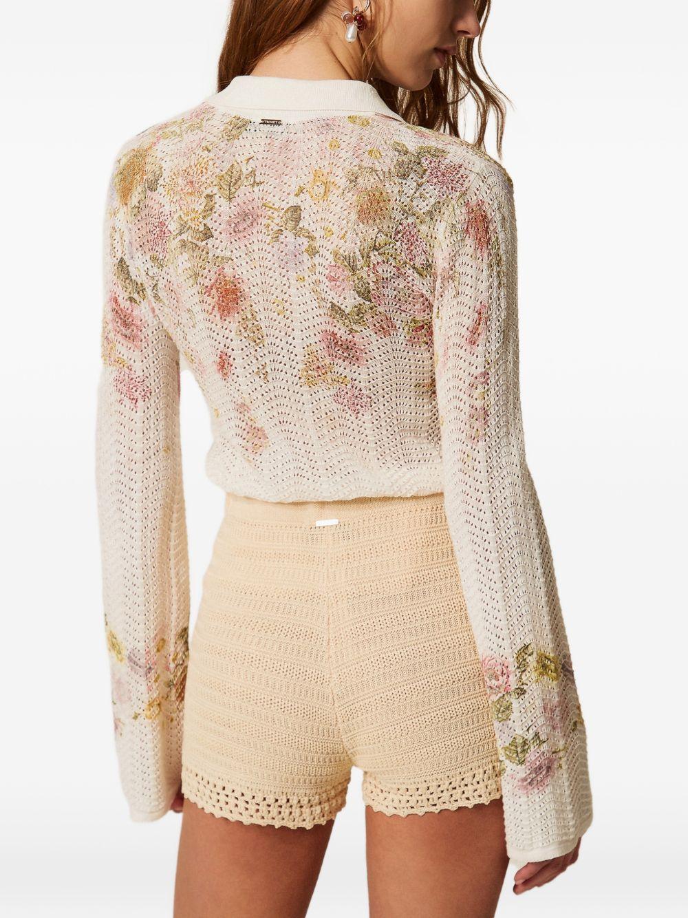 TWINSET Camicia in maglia con stampa floreale 