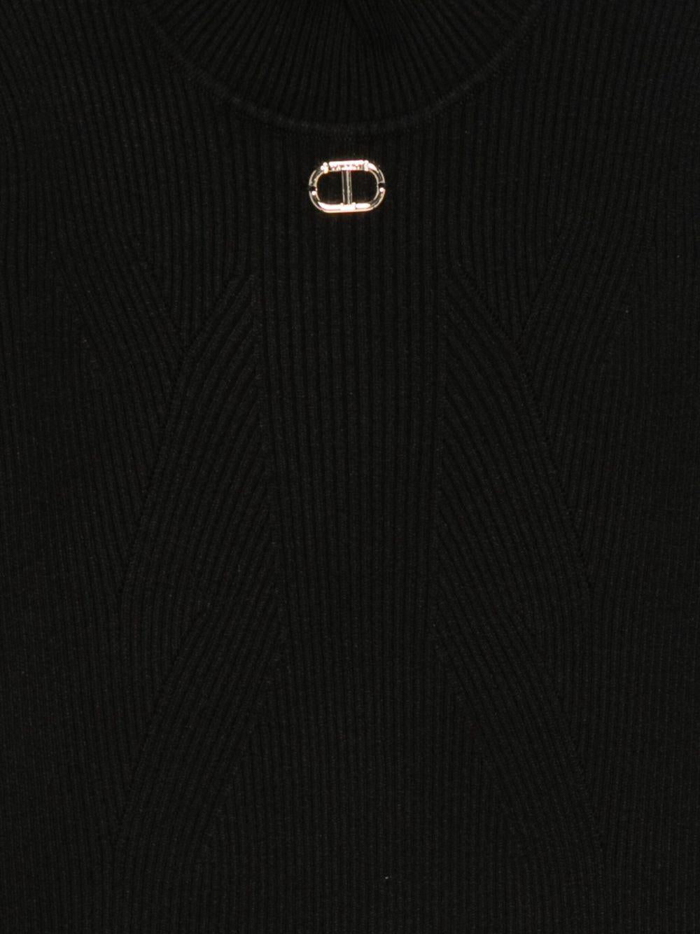 TWINSET Maglia a collo alto con logo 