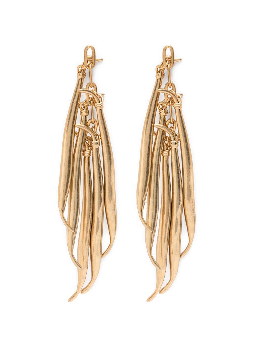 JACQUEMUS Orecchini "Haricots" oro con pendagli 
