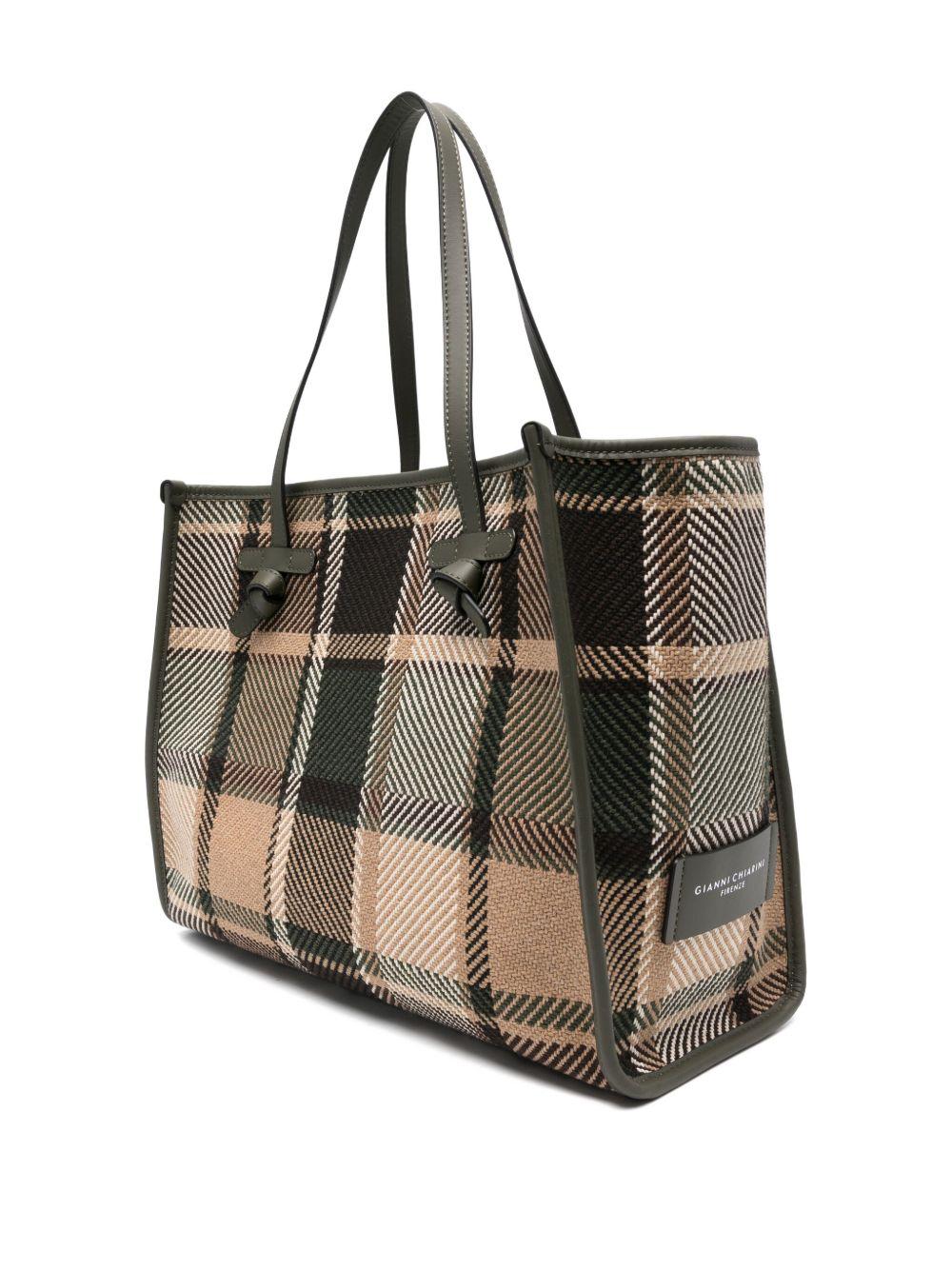 GIANNI CHIARINI Borsa shopping Marcella motivo a quadri 