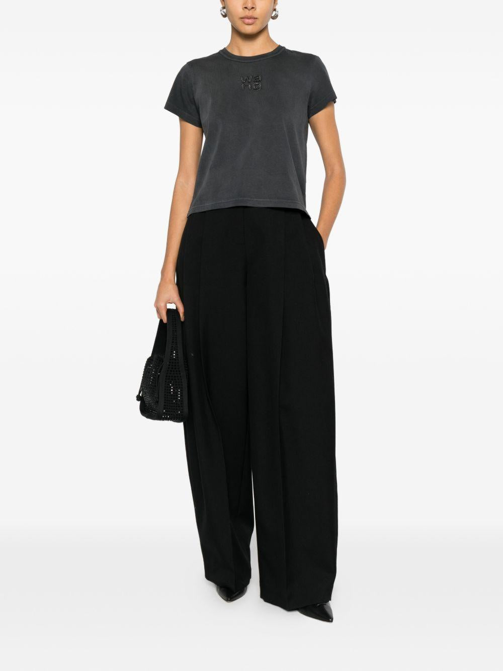 ALEXANDER WANG T-shirt slavata con logo 