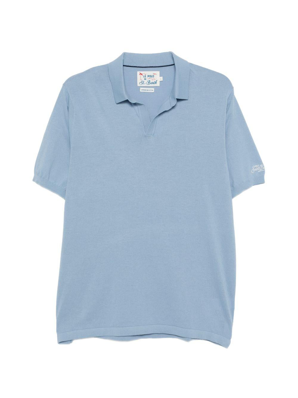 MC2 SAINT BARTH Polo Sloan in cotone azzurro 
