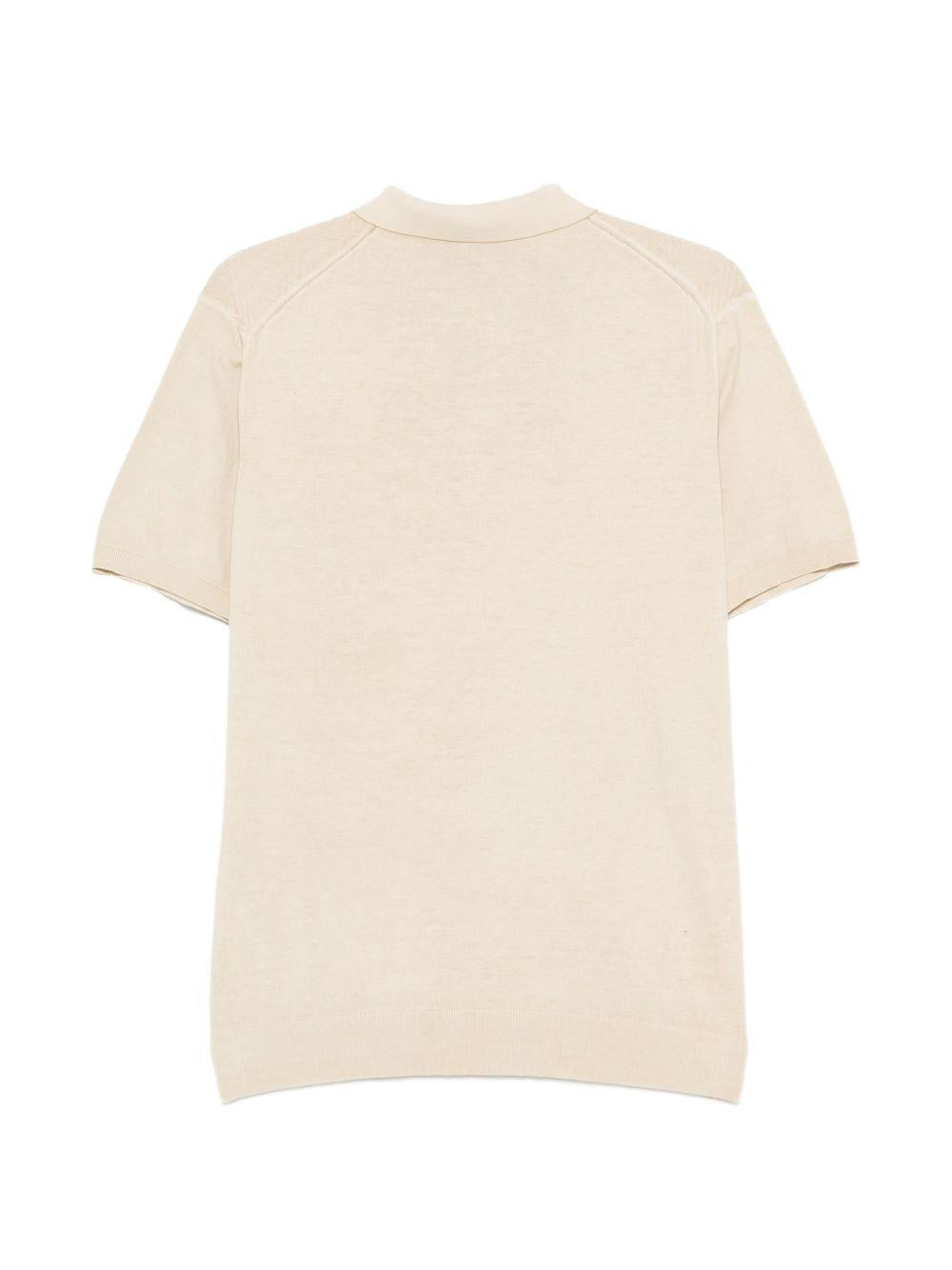 PEUTEREY Polo Correboi in cotone beige 