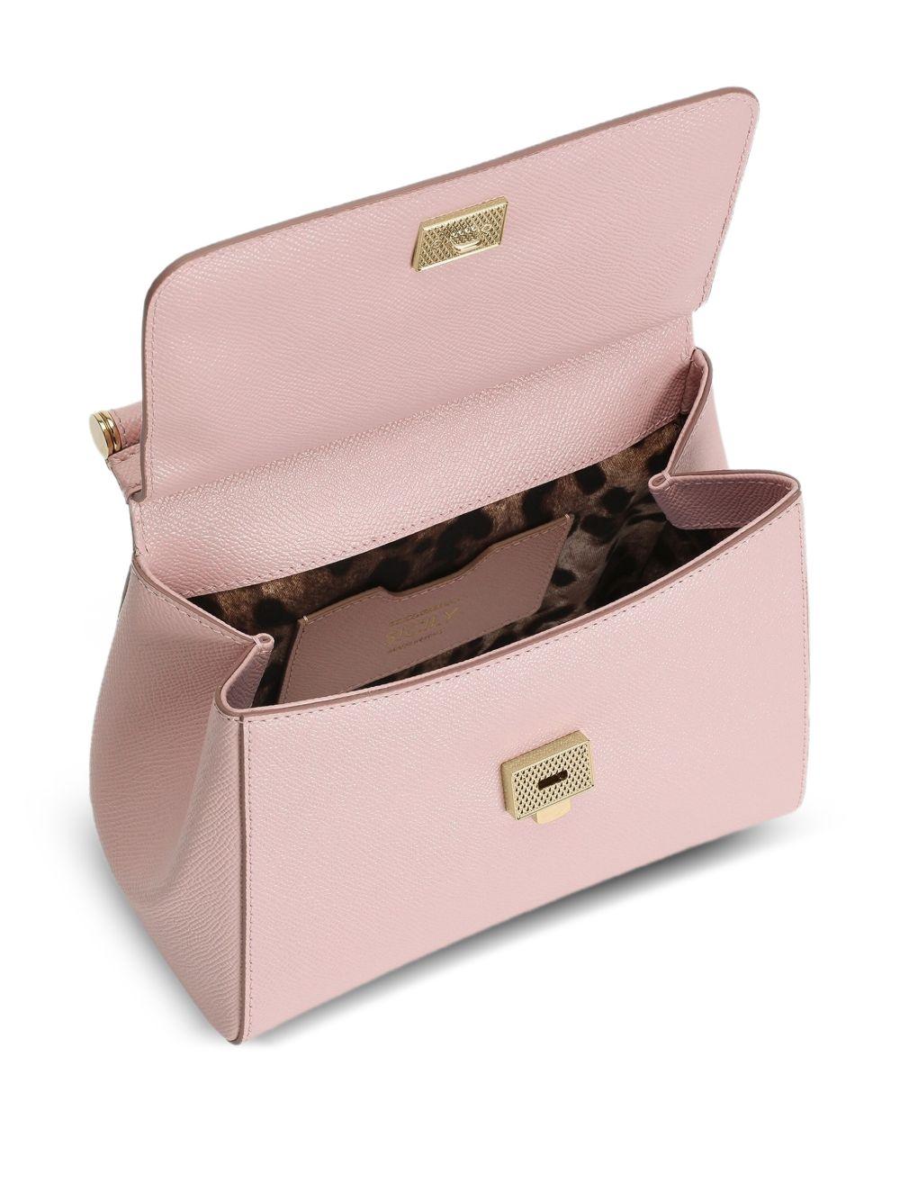 DOLCE e GABBANA Borsa a mano Sicily rosa in pelle 