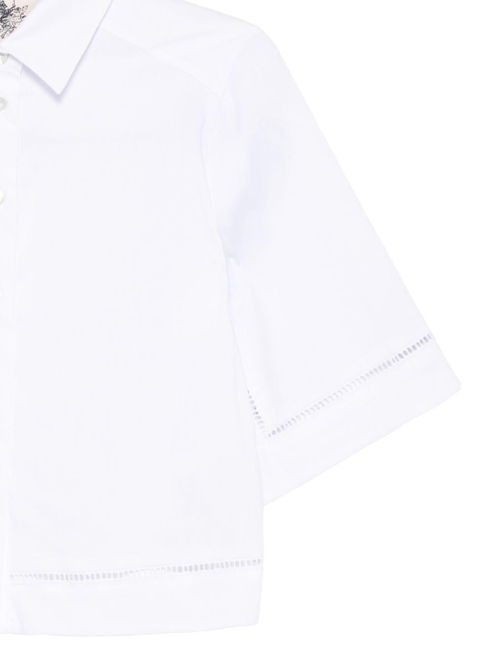 SEMICOUTURE Camicia a maniche corte bianca 