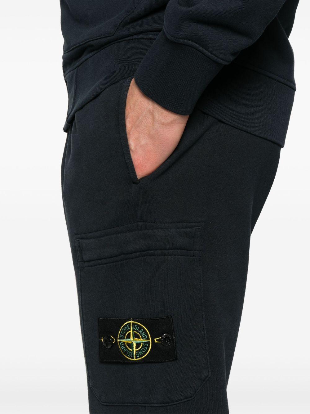 STONE ISLAND Pantaloni di tuta sportivi in cotone blu navy 