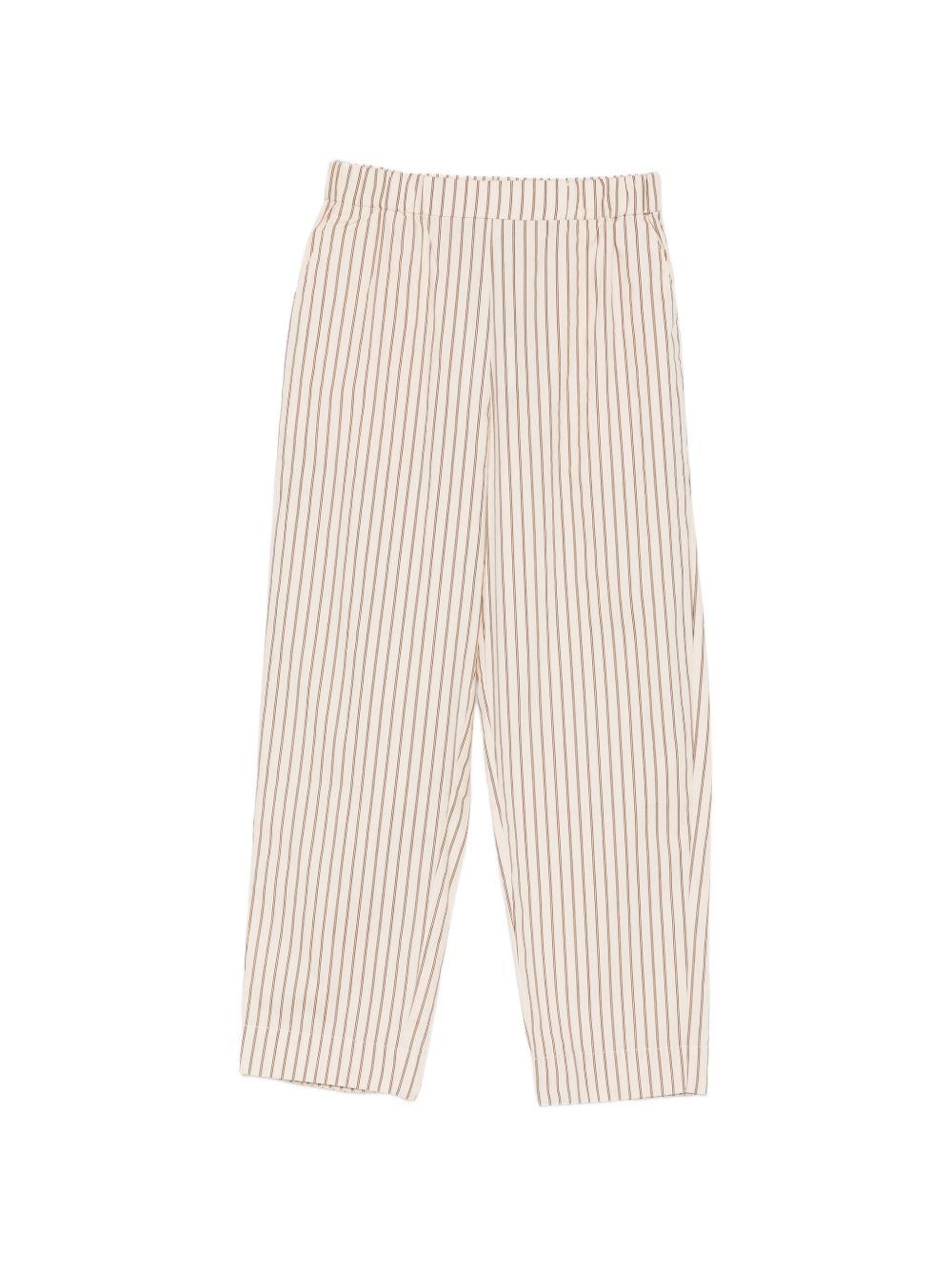 YERSE Pantaloni Maggie in cotone a righe 