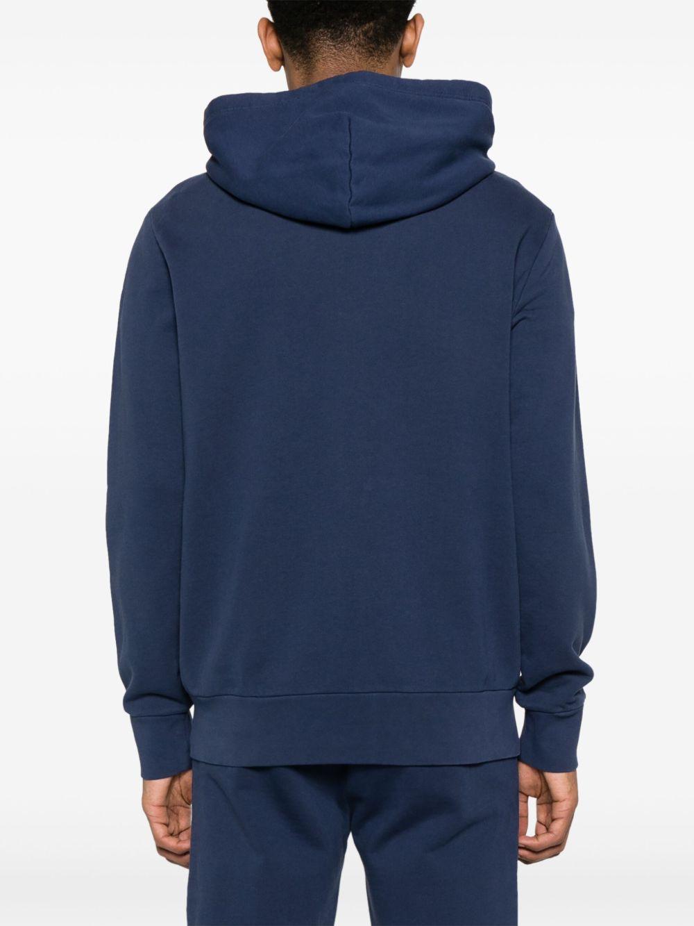 POLO RALPH LAUREN Felpa blu con cappuccio e zip 