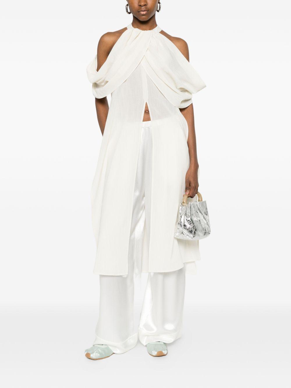 ELEH Top panna con volant 